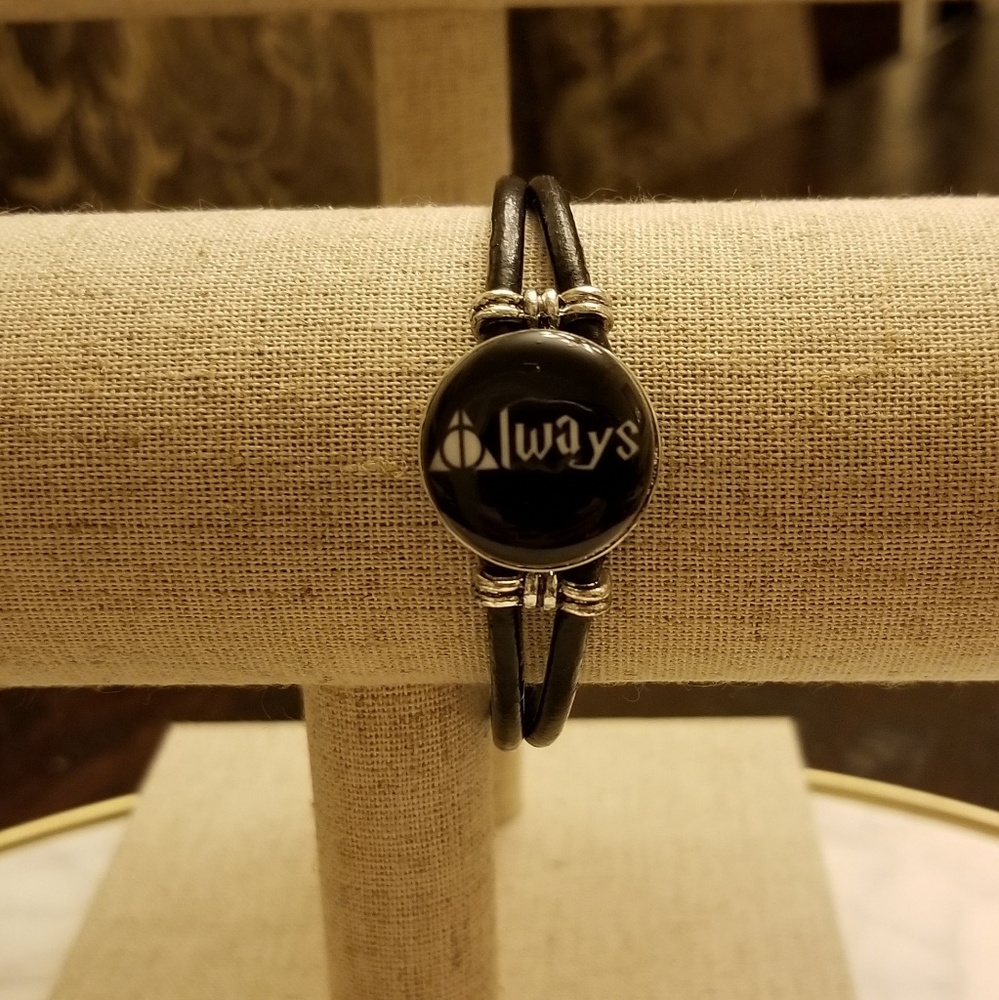 ⚡Harry Potter Always Snap Leather Bracelet
